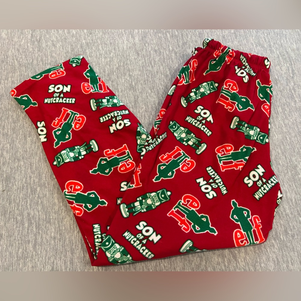 Elf the movie sleepwear lounge pants PJ mens L son‎ of a nutcracker Christmas
